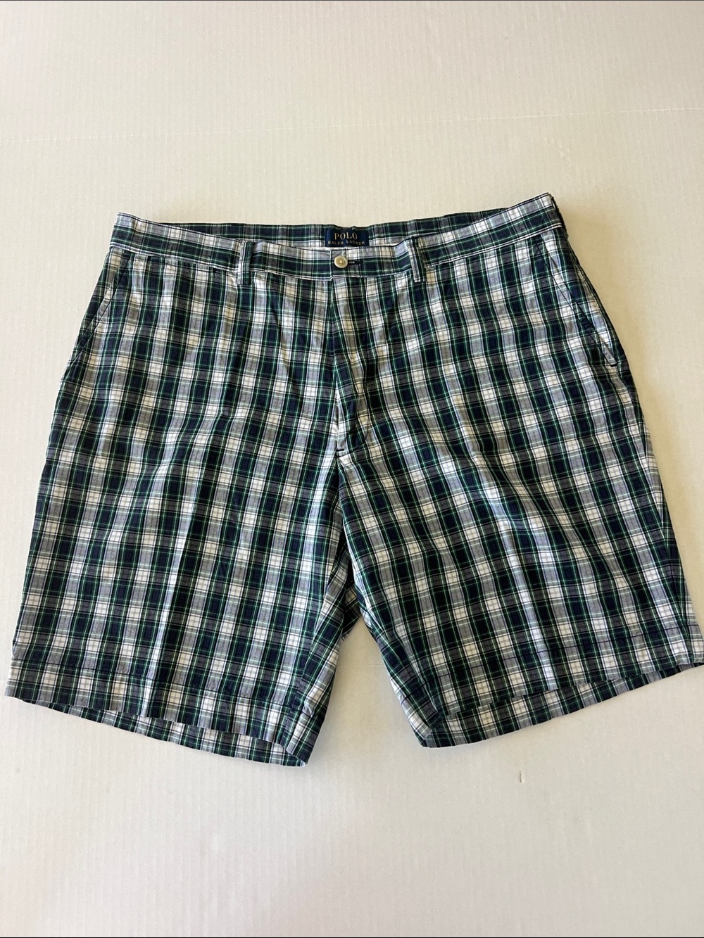 Polo by Ralph Lauren Men’s BlueGreen Plaid Shorts Size 40